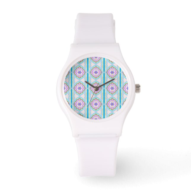 Montre Pastel Dream Boho Geometric Kaleidoscope (Recto)