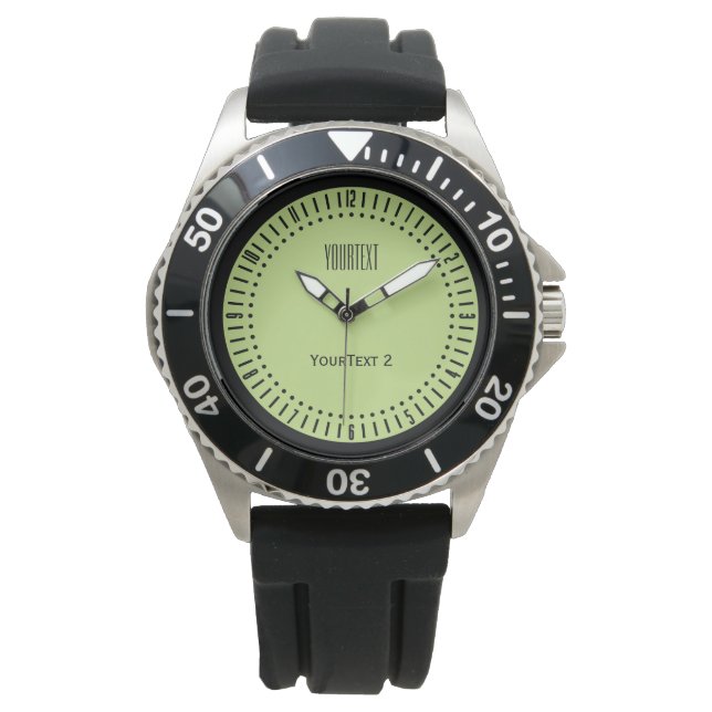 Montre Pastel Spring Vert Accent couleur pour personnalis (devant)