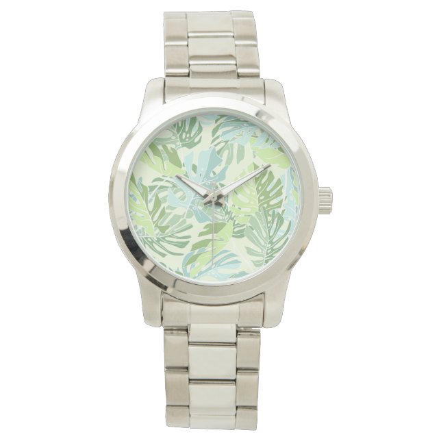 Montre Pastel Tropical Palm Leaves (devant)
