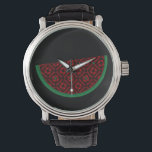 Montre Pastèque de Palestine Broderie tatreez rouge<br><div class="desc">Ceci est une pastèque palestinienne traditionnelle Embrodery tatreez rouge Motif noir Pour les Palestiniens, les amateurs de Palestine Pro-Palestinien, ou, toute personne qui soutient la liberté, la justice et lutte contre l'injustice. A tous ceux qui soutiennent la juste cause palestinienne. Accroître et soutenir la libération de la Palestine et de...</div>