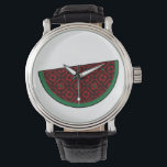 Montre Pastèque de Palestine Broderie tatreez rouge<br><div class="desc">Ceci est une pastèque palestinienne traditionnelle Embrodery tatreez rouge Motif noir Pour les Palestiniens, les amateurs de Palestine Pro-Palestinien, ou, toute personne qui soutient la liberté, la justice et lutte contre l'injustice. A tous ceux qui soutiennent la juste cause palestinienne. Accroître et soutenir la libération de la Palestine et de...</div>