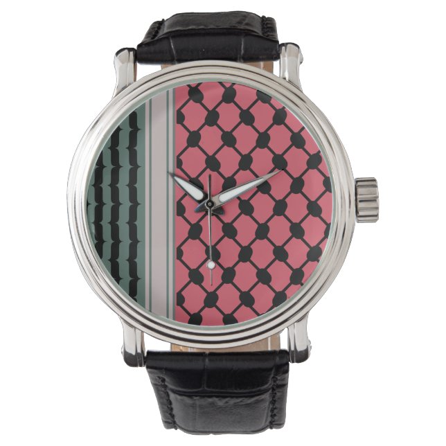 Montre Pastèque palestinienne Hatta Keffiyeh Kufiya Folk (devant)