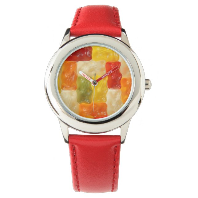 Montre patchwork d'ours en gélatine (devant)