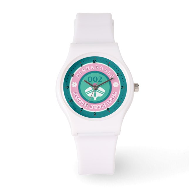 Montre Pâtelier rose pastel et vert menthe (Recto)