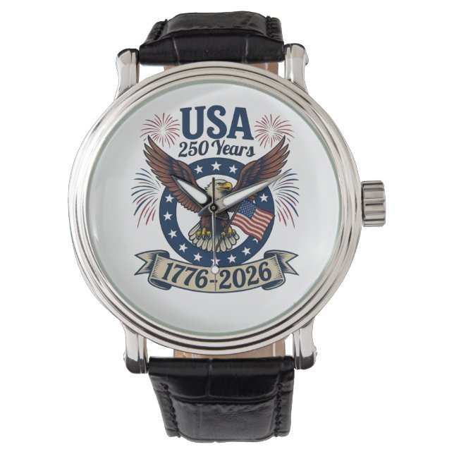 Montre Patriotic American Eagle 250 Years 1776-2026 (devant)