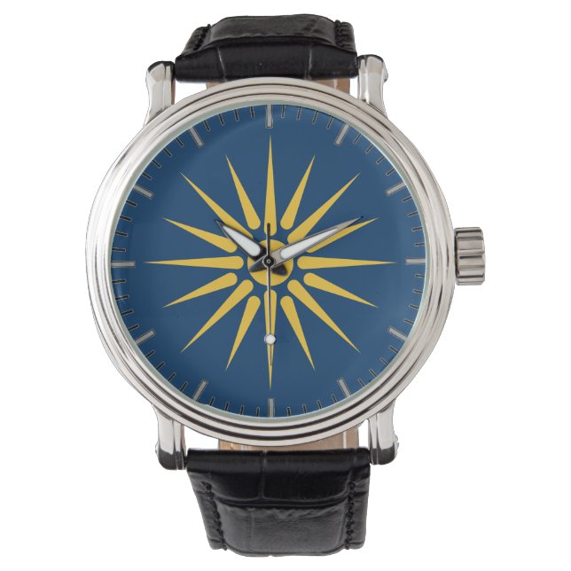 Montre Patriotic, special watch with Flag of Macedonia (devant)