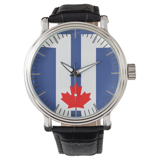 Montre Patriotic, special watch with Flag of Toronto (devant)