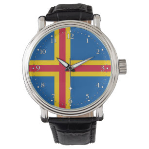 Montre Patriotique Åland Islands Drapeau Watch