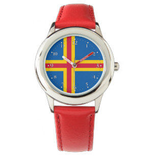 Montre Patriotique Åland Islands Drapeau Watch