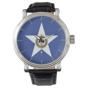 Montre patriotique avec Drapeau de Houston