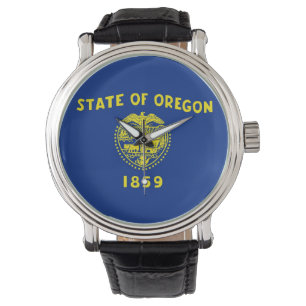 Montre patriotique avec Drapeau de l'Oregon
