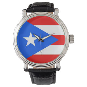 Montre patriotique avec Drapeau de Porto Rico