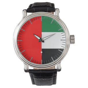 Montre patriotique avec Drapeau des Emirats Arabes