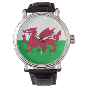 Montre patriotique avec Drapeau du Pays de Galles