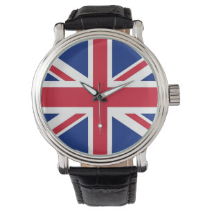 Montre patriotique avec drapeau du Royaume-Uni