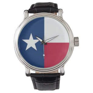 Montre patriotique avec drapeau du Texas