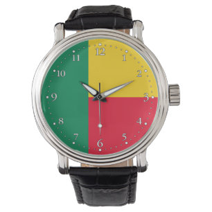 Montre patriotique du drapeau du Bénin