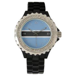Montre patriotique du drapeau du Botswana