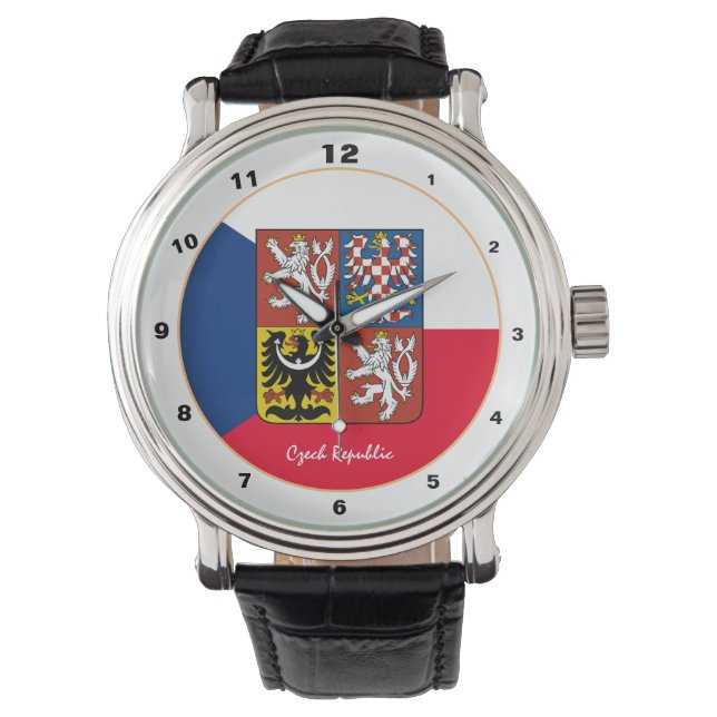 Montre Patriotique Tchèque Drapeau montre, République Tch (devant)