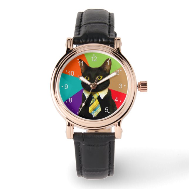 Montre Patron de chat en cravate (Recto)