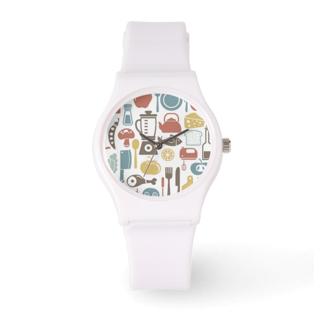 Montre Pattern with cooking icons (Recto)