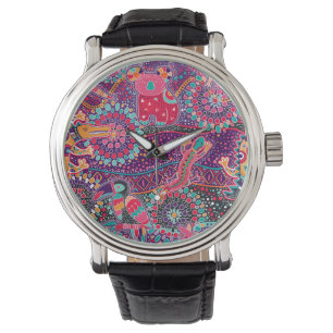 Montre Patters animaux ethnic