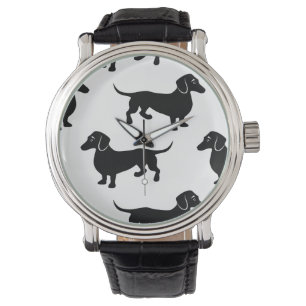 Montre Patters de Cute Black Dachshund