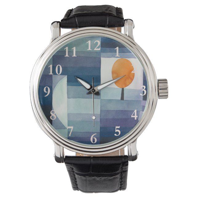 Montre Paul Klee Messager de l'automne Bleu Moderne Abstr (devant)