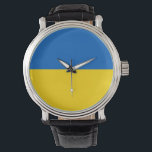 Montre Pavillon national de l'Ukraine<br><div class="desc">Le drapeau ukrainien à rayures bleues et jaunes</div>