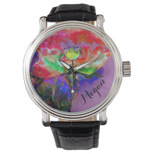 Montre Pavot de l'aube monogramme