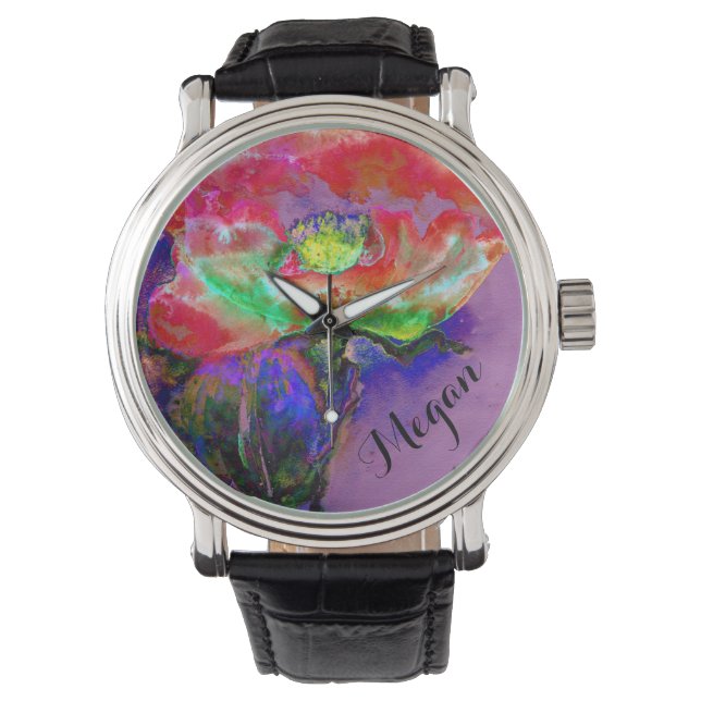 Montre Pavot de l'aube monogramme (devant)