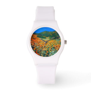 Montre Pavots de Californie et fleurs sauvages Popcorn