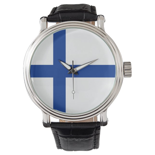 Montre pays drapeau finlandais (devant)