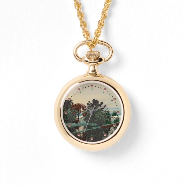 Montre PAYSAGE ALIEN, ARBRES, HYPERION LAGON Sci Fi (Recto)