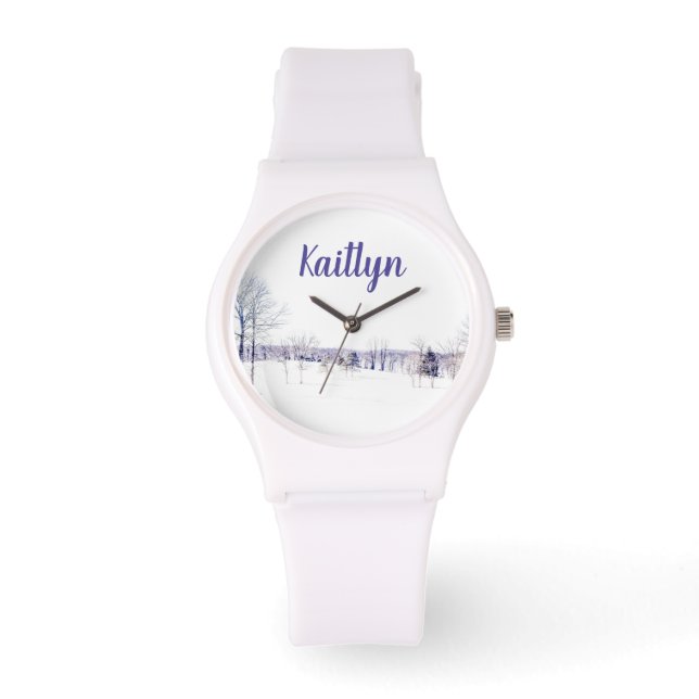 Montre Paysage hivernal neige (Recto)