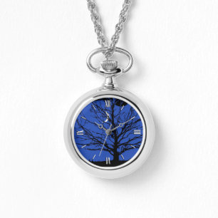 Montre Paysage lunaire en bleu et noir de Cobalt Femmes