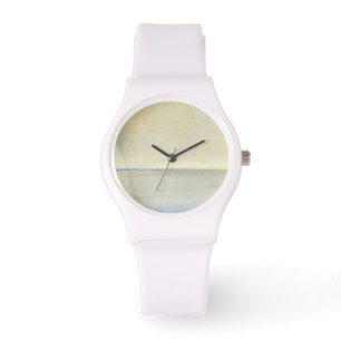 Montre Paysage marin avec le coucher du soleil orange