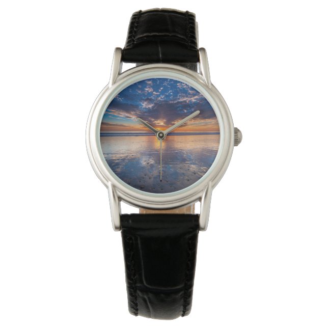 Montre Paysage marin dramatique, coucher de soleil, CA (devant)