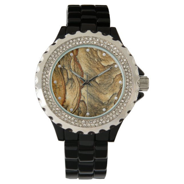 Montre paysage naturel jasper gemstone image (devant)