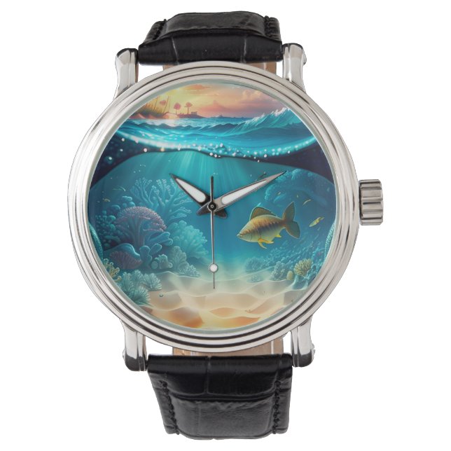 Montre Paysage sous-marin tropical (devant)