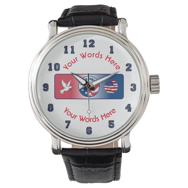 Montre Peace Corps Dove Custom Watch (devant)