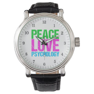 Montre Peace Love Psychology mignonne