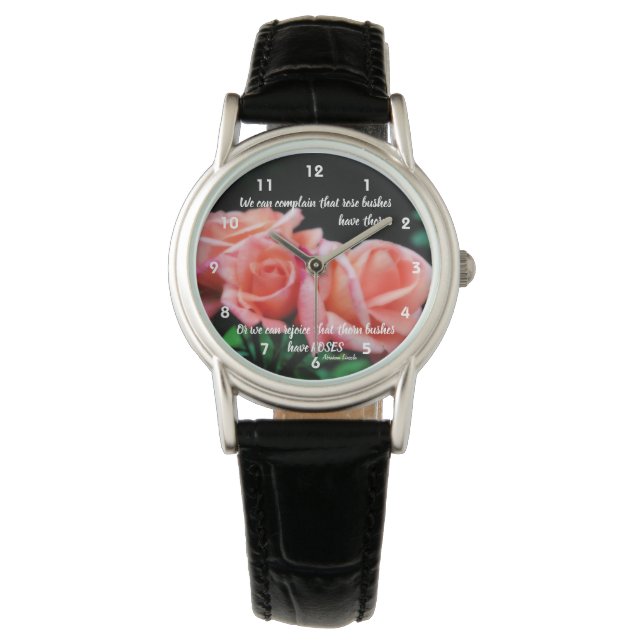 Montre Peach Roses Attitude Ratio d'inspiration (devant)