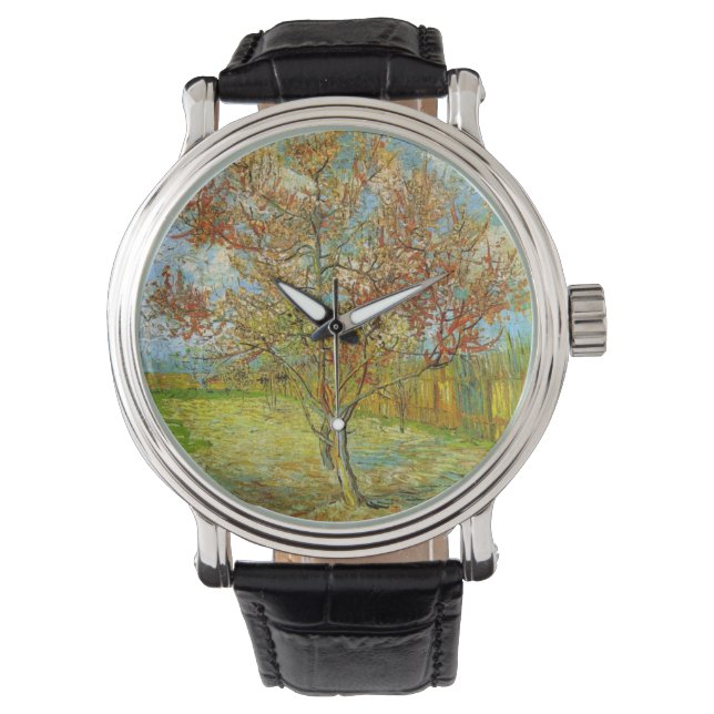 Montre Peach Tree rose en fleurs par Vincent van Gogh (devant)