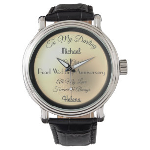 Montre Pearl Mariage Anniversaire personnalisable Regarde