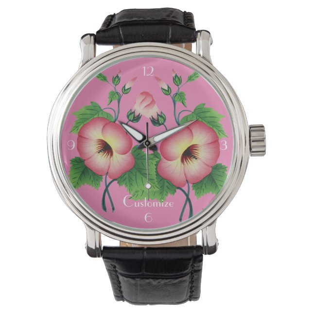 Montre Pearly Pink Flowers Thunder_Cove (devant)