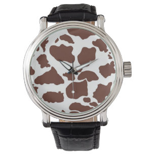 Montre peau Brown de vache Regarder