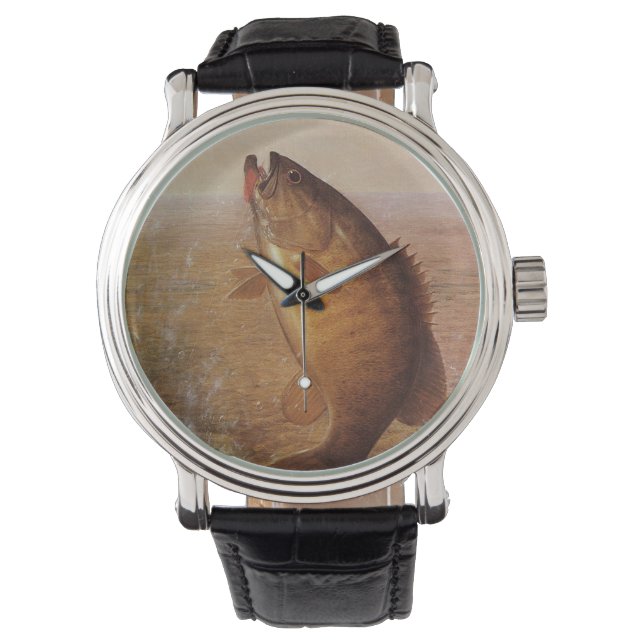 Montre Pêche à l'ancienne, Achigan à petite bouche bondis (devant)