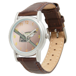 Montre Peinture à l'huile de petite grenouille, femme Wri