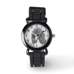 Montre Peinture à paille noire standard - Art du chien